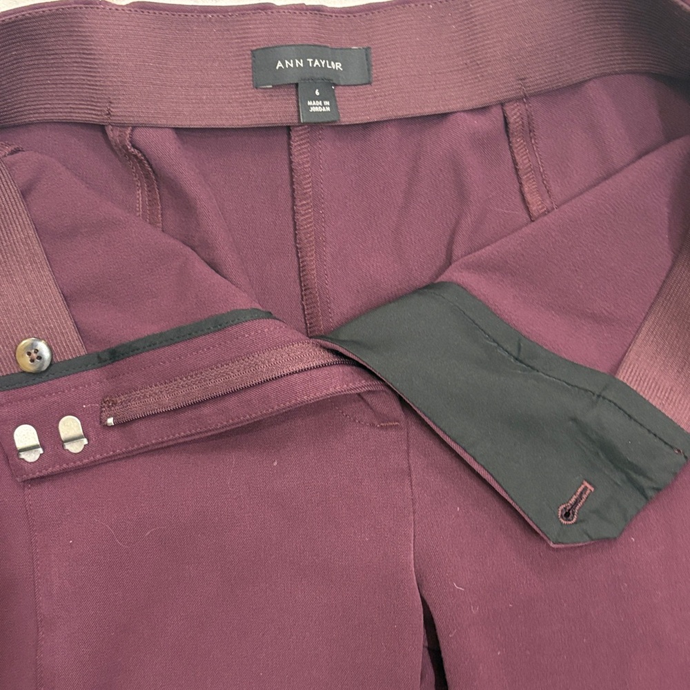 Ann Taylor women’s Deep Burgundy Dress Pants - Picture 2 of 8